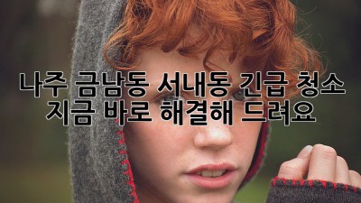 나주 금남동 서내동 긴급 청소? 지금 바로 해결해 드려요!